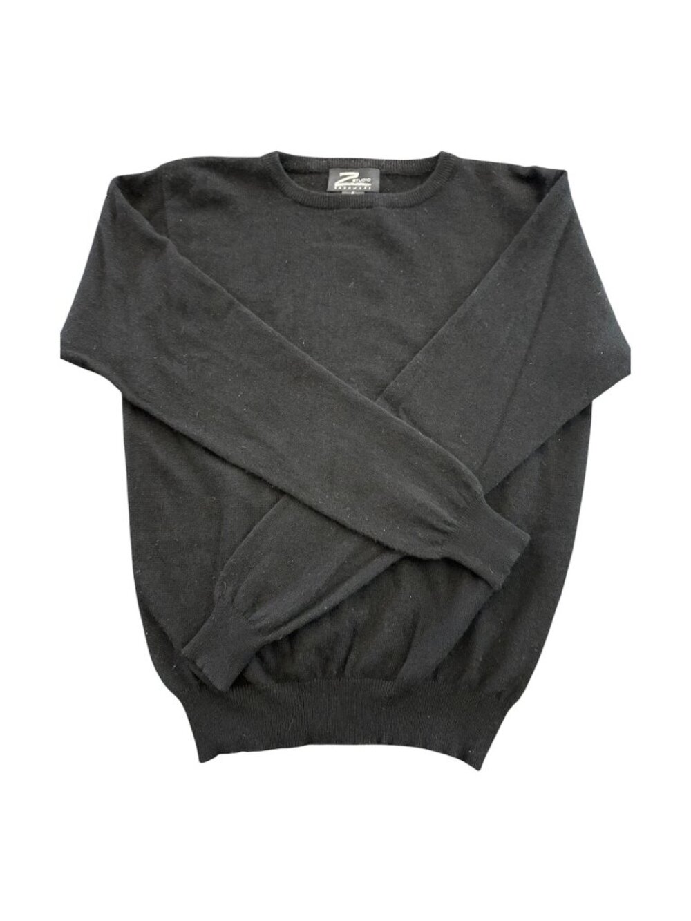 Women's Black Cashmere Sweater Z Studio Made In Malta Size Medium